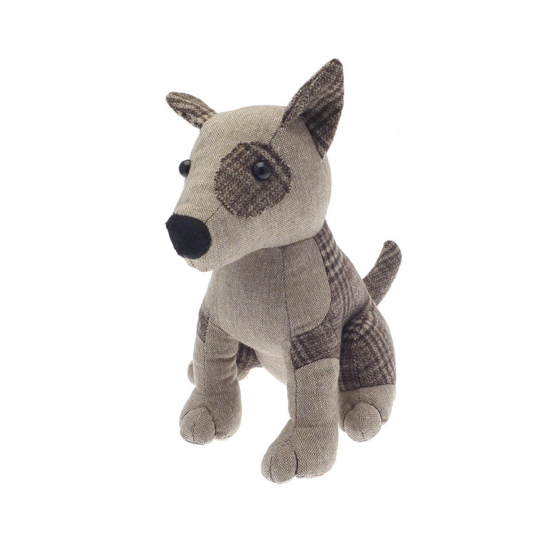 Calvo Dog Fabric Floor Door Stop, Natural
