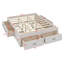 Lit plateforme moderne avec 6 tiroirs de rangement spacieux-1388615602