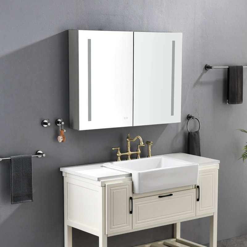 LED Lighted Bathroom Cabinet With Mirror