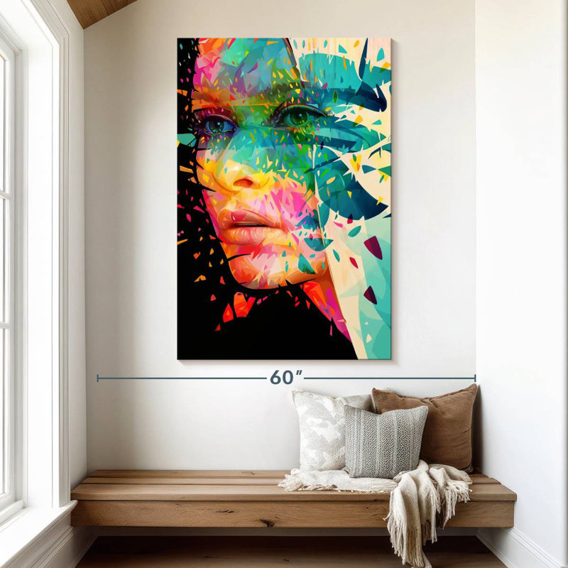 Leisha Paint Flowers, 51" H x 34" W