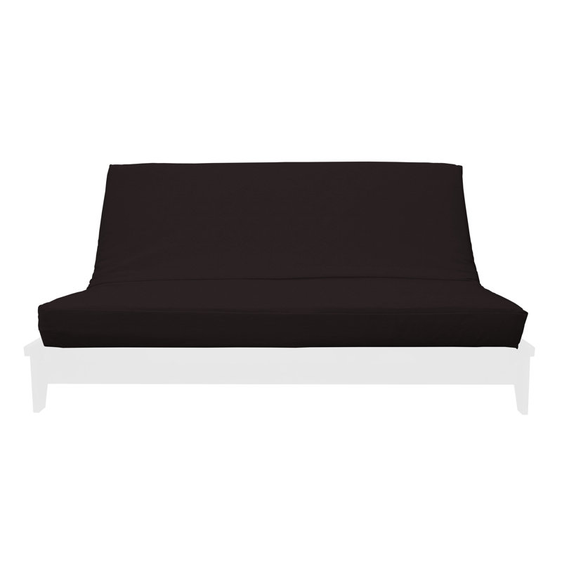 Housse de futon - texture chenille Samantha, Double, Chenille noir