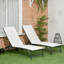Méridienne pour l'extérieur 2 pièces Outsunny