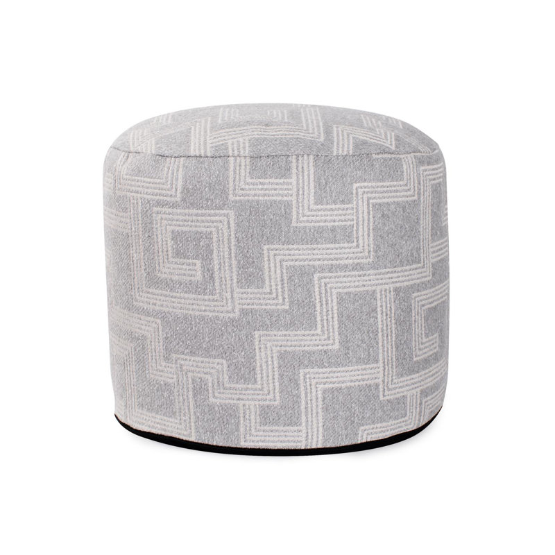 Pouf haut / extérieur Zyahir Syros Natural, Gris