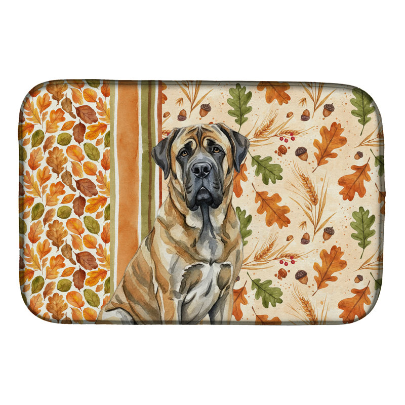 Tapis de séchage Brindle English Mastiff Heirloom, Brun