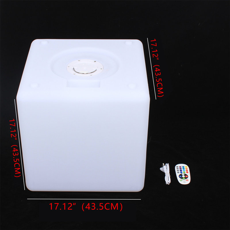 17.12'' Battery Powered Integrated LED Color Changing Outdoor Floor Lamp, 17.12" H x 17.12" W x 17.12" D