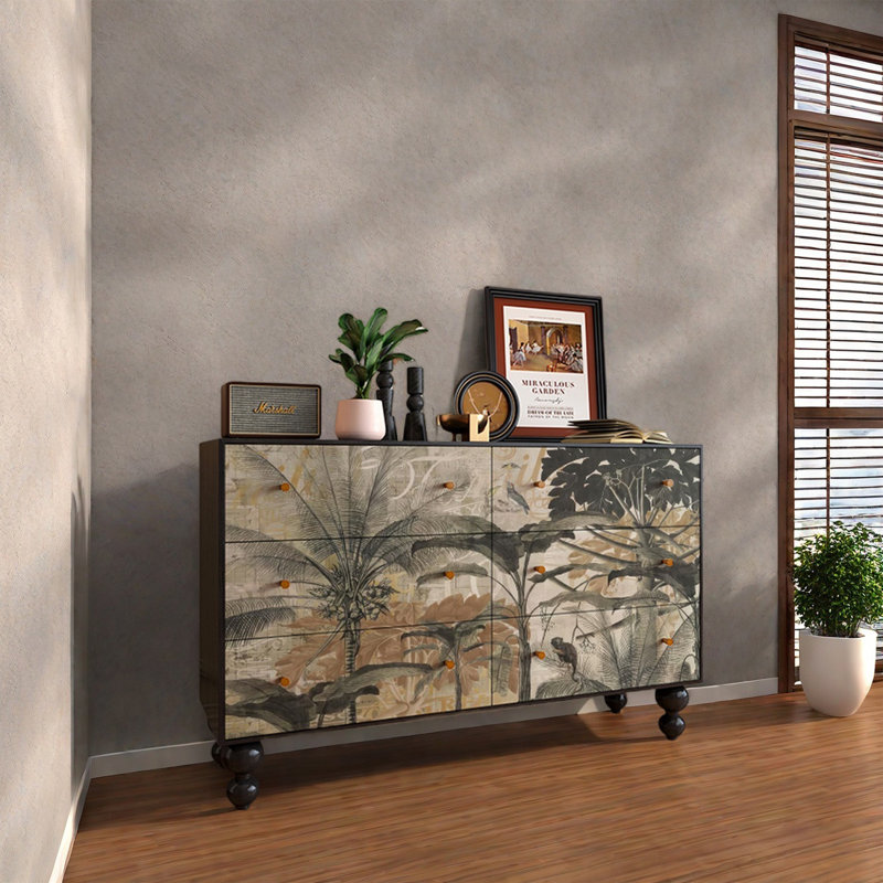 Buffet avec tiroirs de rangement multiples, Noir