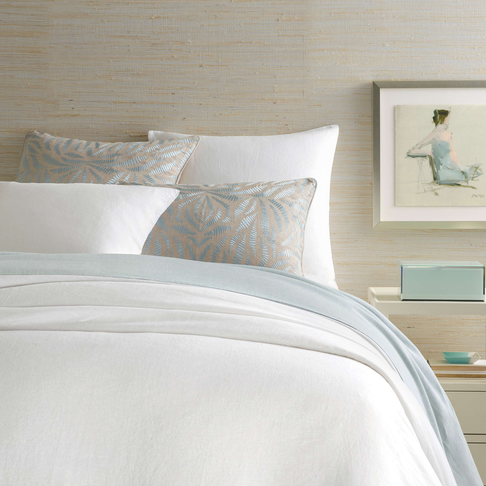 Lush Linen Duvet Cover Set, King Duvet Cover, White