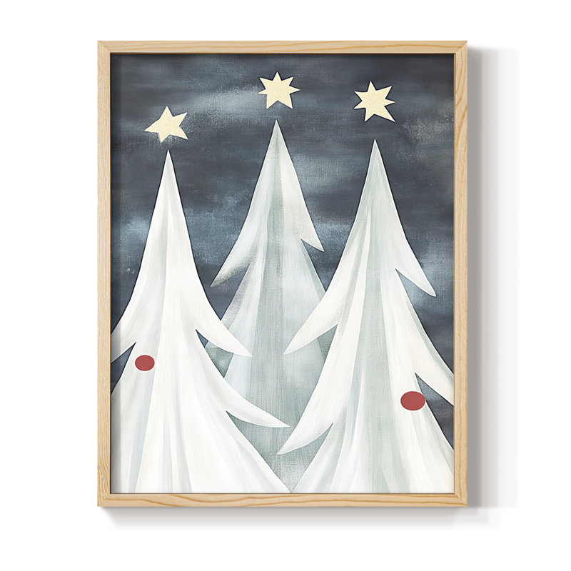 «Christmas Holiday Art DCCCLXIV», reproduction d'art encadrée - bois massif, Naturel, H 30 po x l 24 po