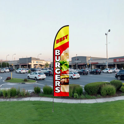 Double Sided 195.6'' H x 31.44'' W Metal Flag Set