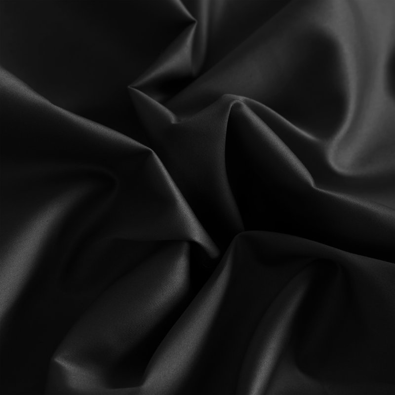 Taie décorative 100% coton , Noir, Standard