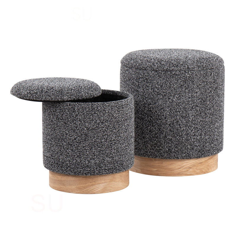Ensemble de repose-pieds Marla, Noir