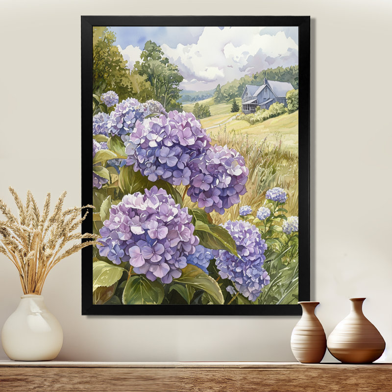 Isaiaha - impressions sur toile florales, H 44 po x l 34 po, Noir, Reproduction encadrée d'une seule photo