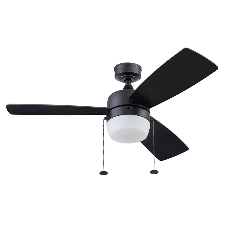 44" Barcadero 3 - Blade LED Propeller Ceiling Fan with Pull Chain and Light Kit Included