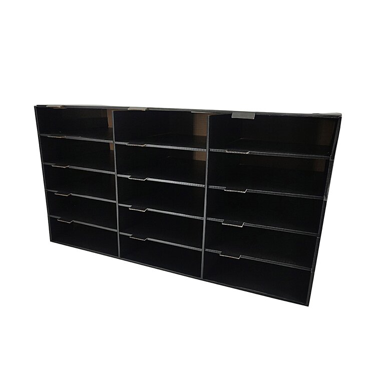Paper Storage Organizer 6-Slot Cardboard Construction Paper Shelf
