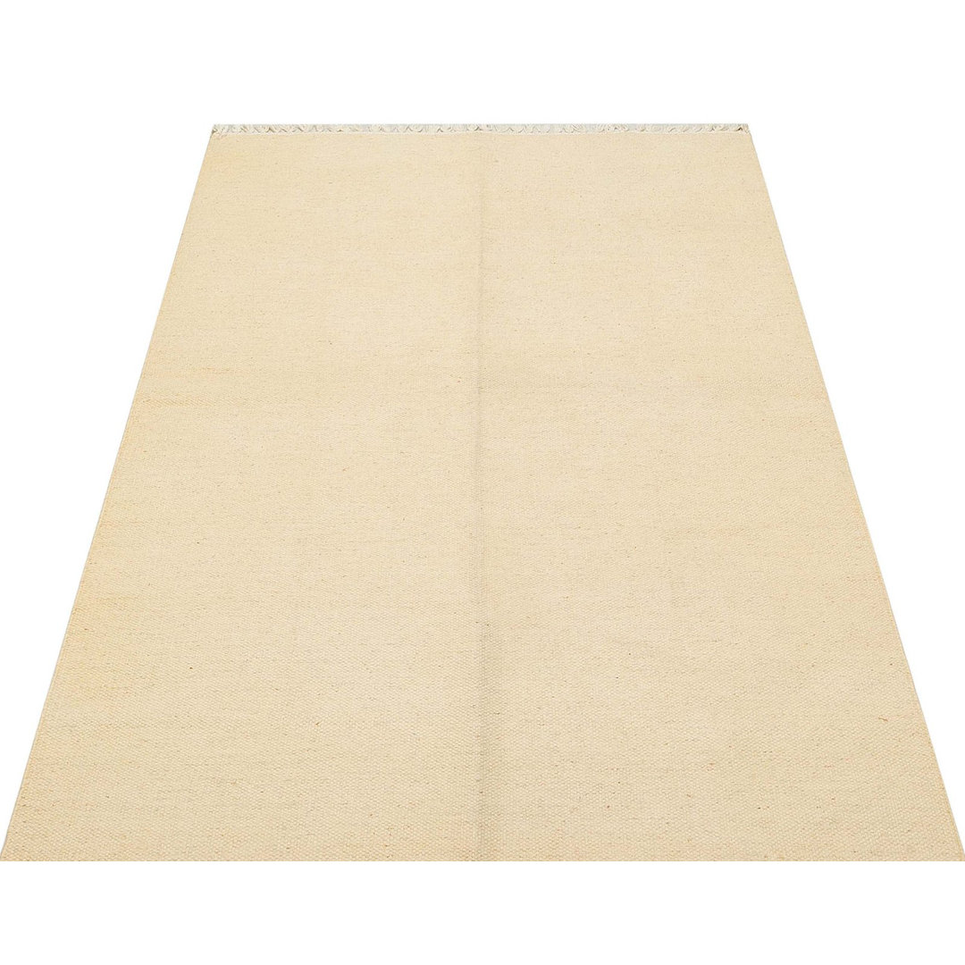 Kilim Beige Flat Wool Handmade Area Rug