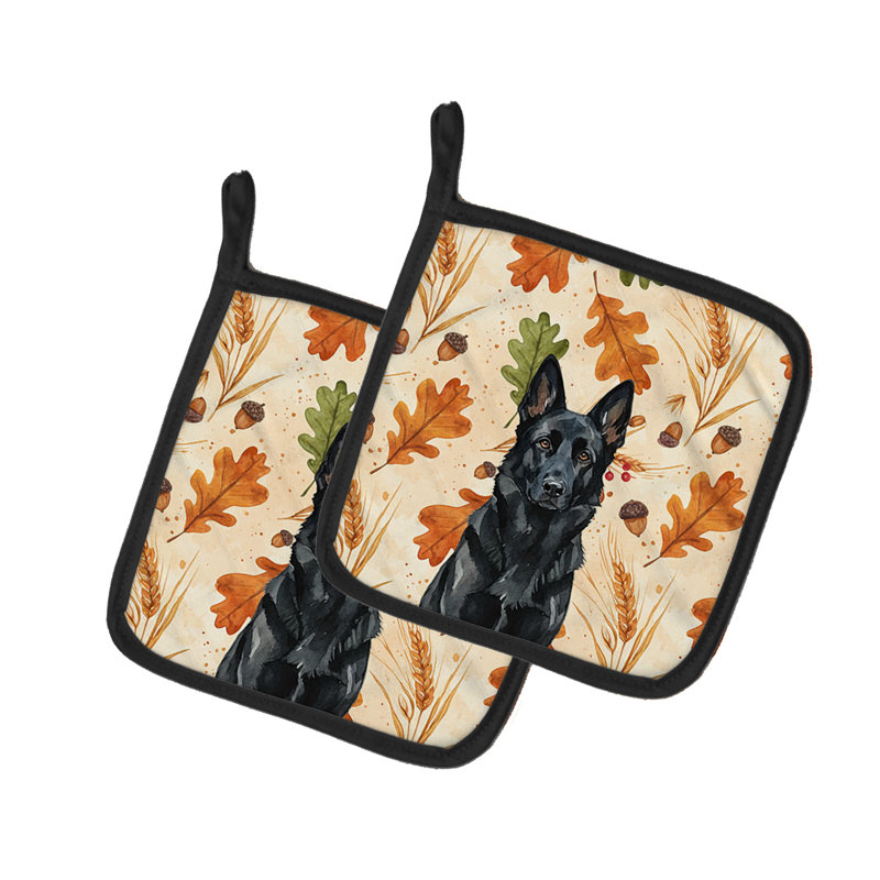 Paire de supports à casseroles Black German Shepherd Heirloom