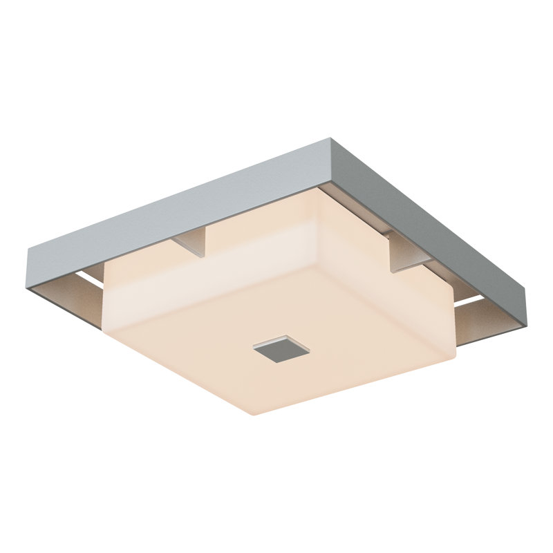 Shadow Box Outdoor Flush Mount, 4" H x 12" W x 12" D, Coastal Natural Iron, Coastal Burnished Steel