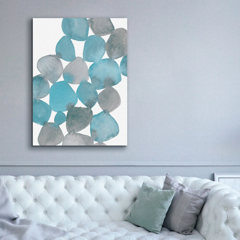 «Boho Beautiful 1 Blue» par Moira Hershey, art mural sur toile, H 54 po x l 40 po x P 1,5 po