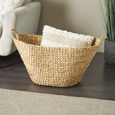 Milnor Seagrass Handmade Woven Decorative and Functional Storage Basket