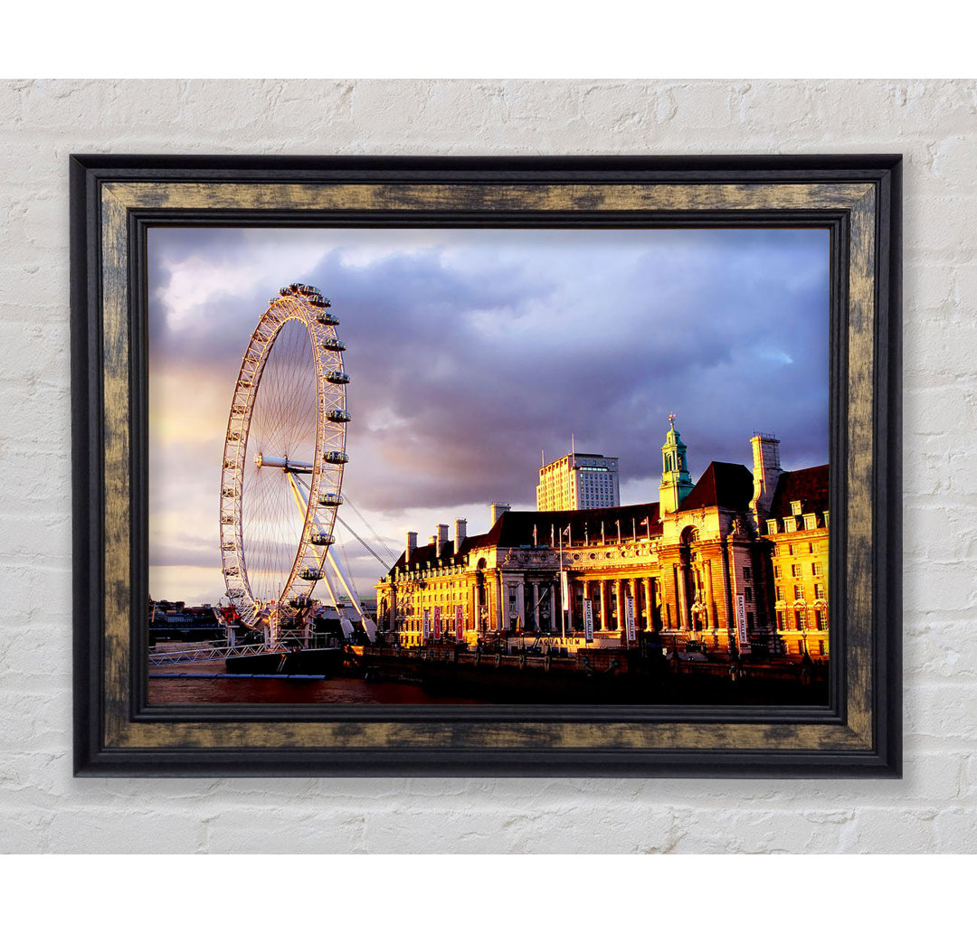 London Eye Morning Light - Einzelner Bilderrahmen Kunstdrucke