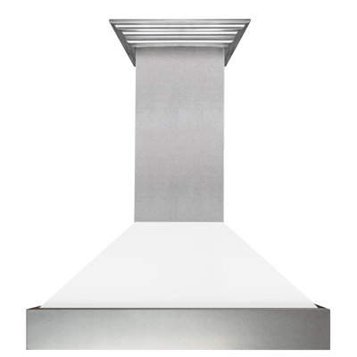 ZLINE 30 In. Ducted Satin Stainless Steel Wall Mount Range Hood with Shell