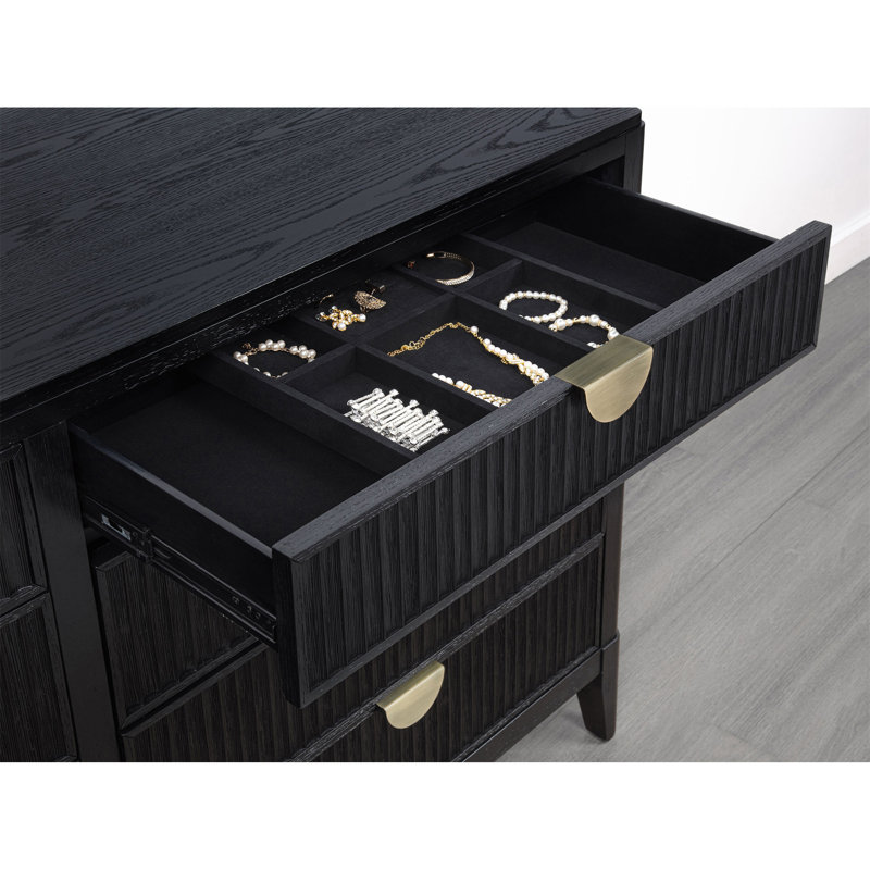 Commode 8 tiroirs avec miroir Ennis