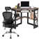 Corner Metal Base Computer Desk