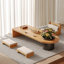 Table basse en bois massif Burlywood-109243240