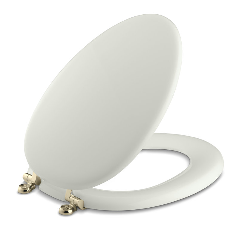Kathryn Elongated Toilet Seat, Dune, Vibrant® French Gold