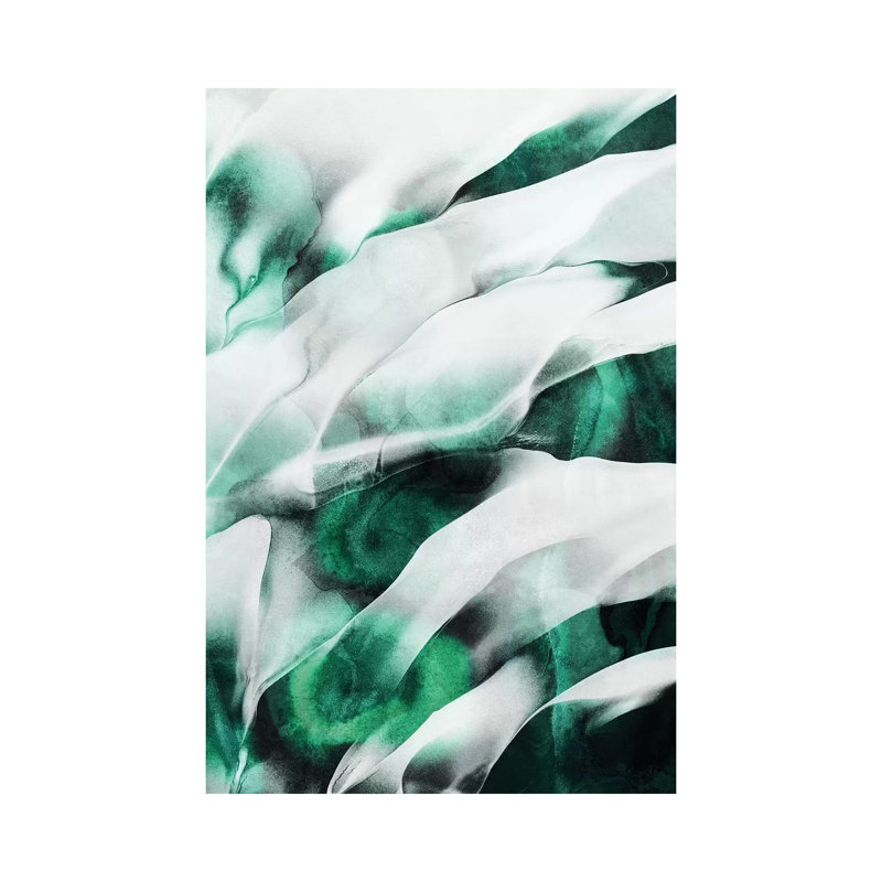 Emerald Flow by Elisabeth Fredriksson - Wrapped Canvas Print, 66.04 cm H x 45.72 cm W x 1.91 cm D