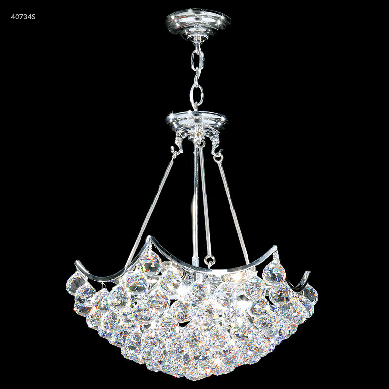 Contemporary 6 - Light Chandelier, Swarovski Strass