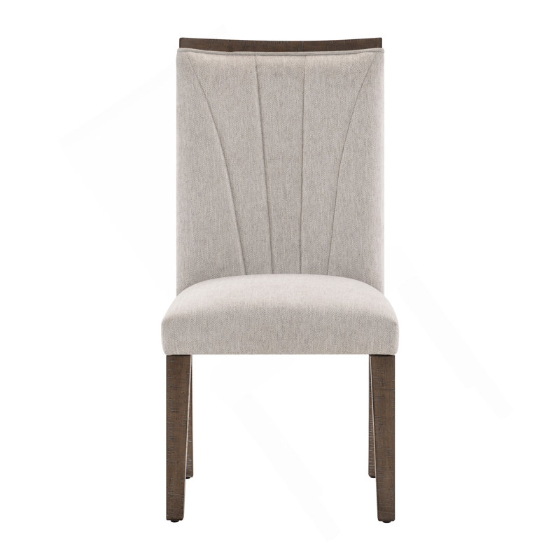 Ensemble de 2 chaises d'appoint de salle à manger de style contemporain, finition en bois brun