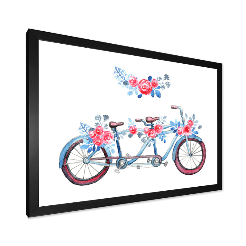 Vélo tandem, Cadre d'angle fermé noir, H 12 po x l 20 po x P 1 po