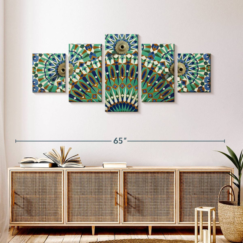 Mosque Mosaic Tiles, 24" H x 55" W
