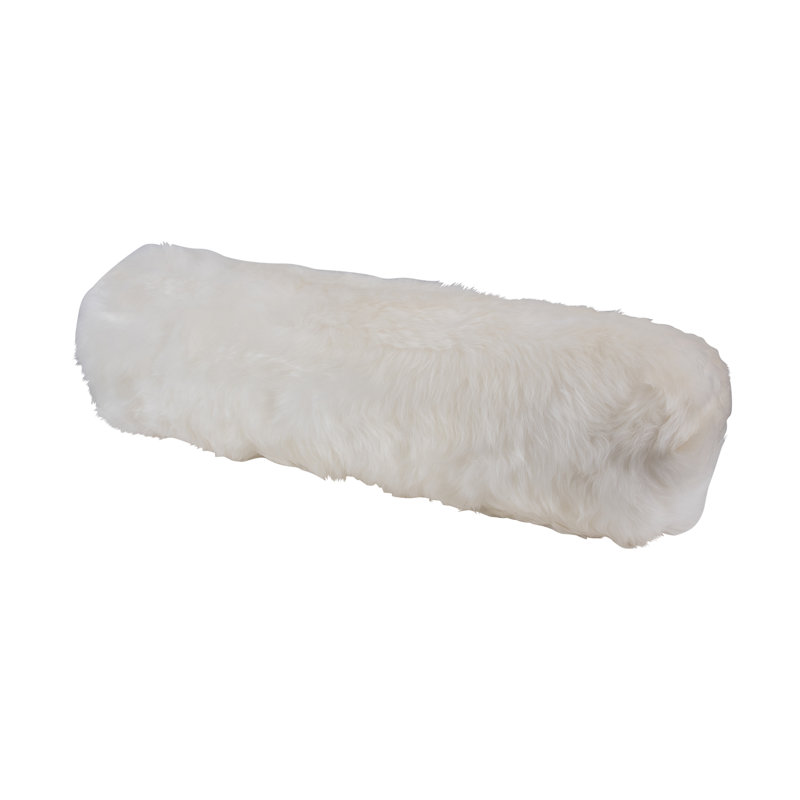 Coussin en fibre de mouton avec traversin en fibre de laine L 30 po, Ivoire