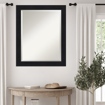 Abbey Black Beveled Framed Wall Mirror