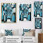 «Op Art Blue Focus VI» sur toile-155798671-155798656