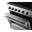 Cuisinière à double combustible 30 po en acier inoxydable Marco, 4 brûleurs, 4,32 pi³ Four à convection véritable