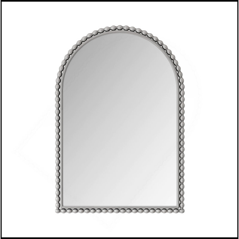 Miroir de salle de bain en fer Iron Arch, Argent argent
