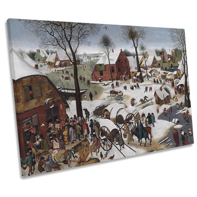 Pieter BruegelThe Census At Bethlehem - Wrapped Canvas Print