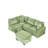 82.67"Convertible Sofa Bed Sectional Sofa Sleeper L-shaped Sofa with a Storage Ottoman,Two Pillows, Two Power Sockets and Two USB Ports-583348099