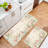 Beige Wildflower Kitchen Mats, 2 Pack, for Kitchen & Bedroom