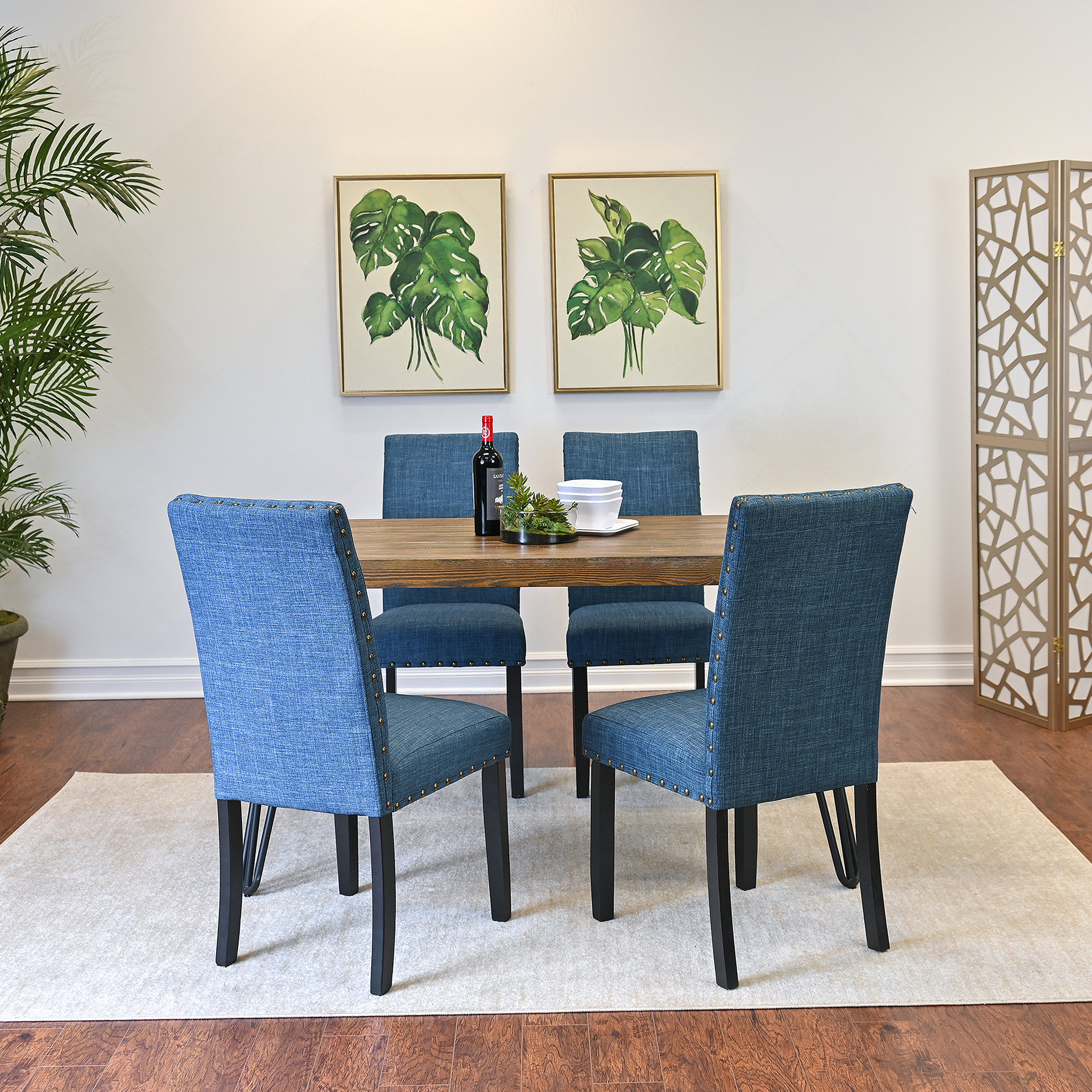 Latitude Run® Complete Dining Set With Table And Four Chairs, Ideal For ...
