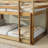 Solid Wooden Bunk Bed With Ladder, Crafted With Strengthened Slats-1684255490