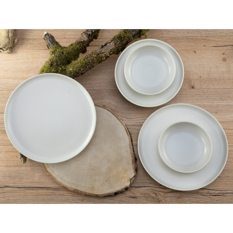 12-Piece Dinner Set Uno, Stoneware, For 4 People, White