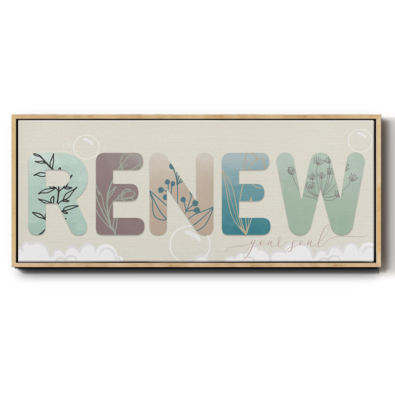 «Renew Your Soul», toile encadrée, H 20 po x l 50 po