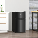 HomCom 3.2 Cubic Feet Portable Freestanding Mini Fridge with Freezer