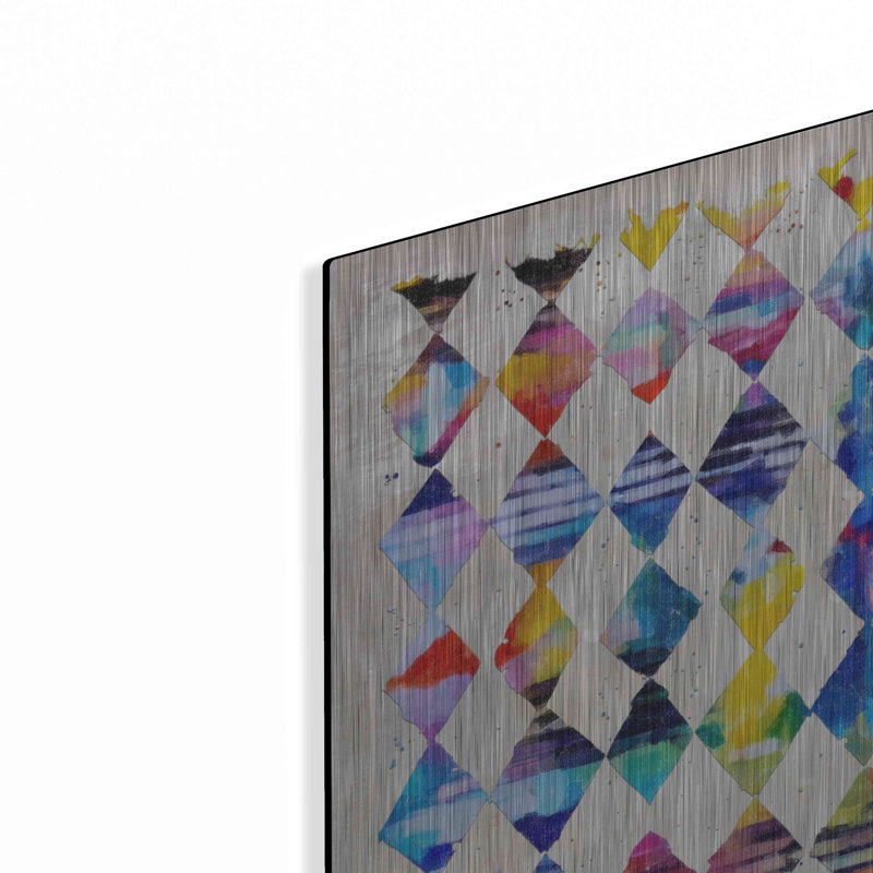 Brayden Studio «Diamond Palette 1» par Karen Smith, art mural en métal, H 16 po x l 12 po