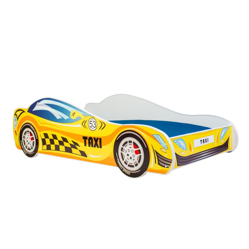 Child's bed TAXI - with mattress, European Toddler (80 x 160cm)