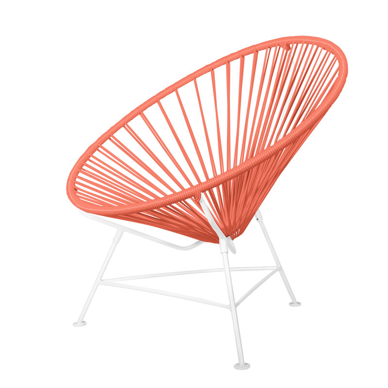 Méridienne Innit, Tissu corail / blanc